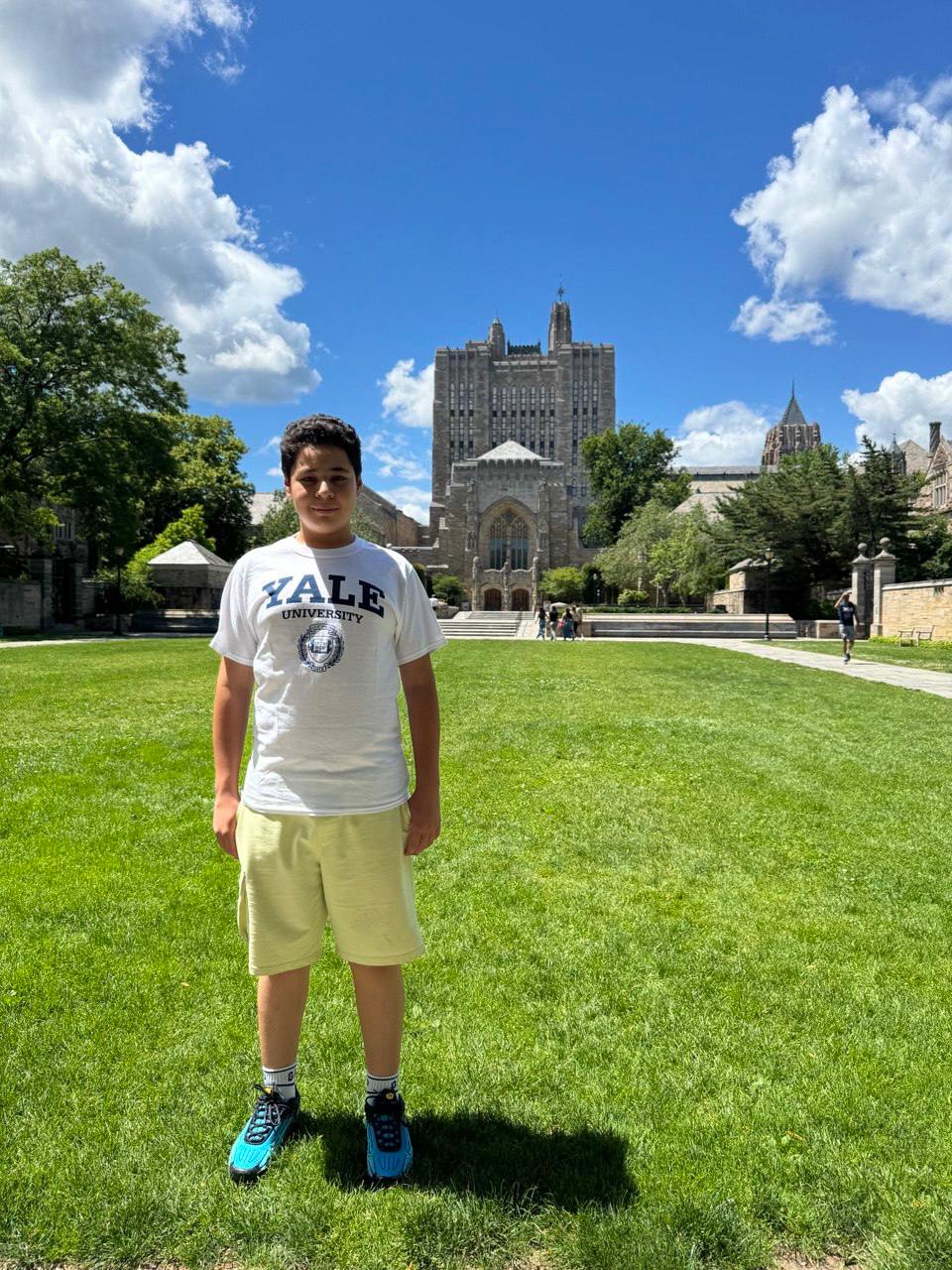 Student studying at university campus